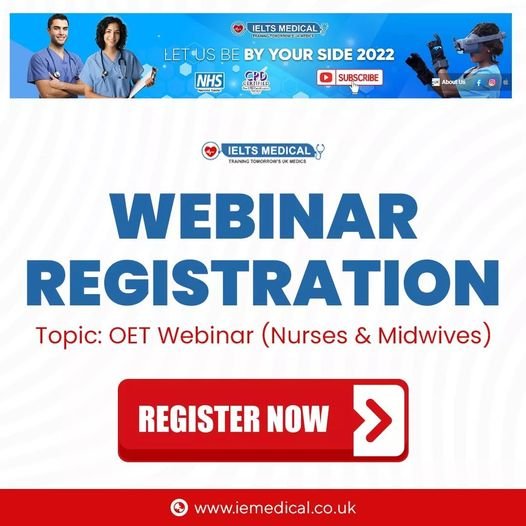 Free Weekly OET Webinar for Nurses & Midwives; Wednesdays at 2pm BST